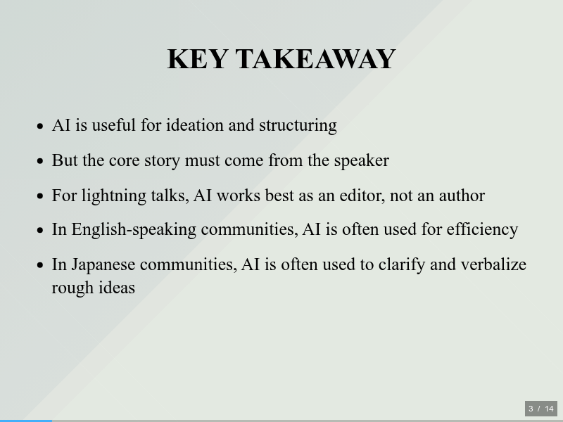 How Engineers Use AI for Lightning Talksのサムネイル（5ページ目）