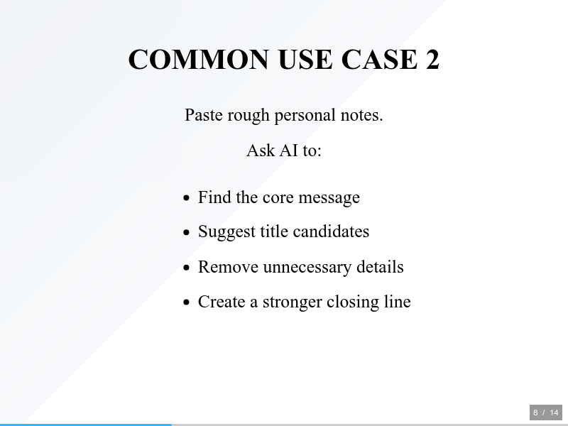 How Engineers Use AI for Lightning Talksのサムネイル（8ページ目）