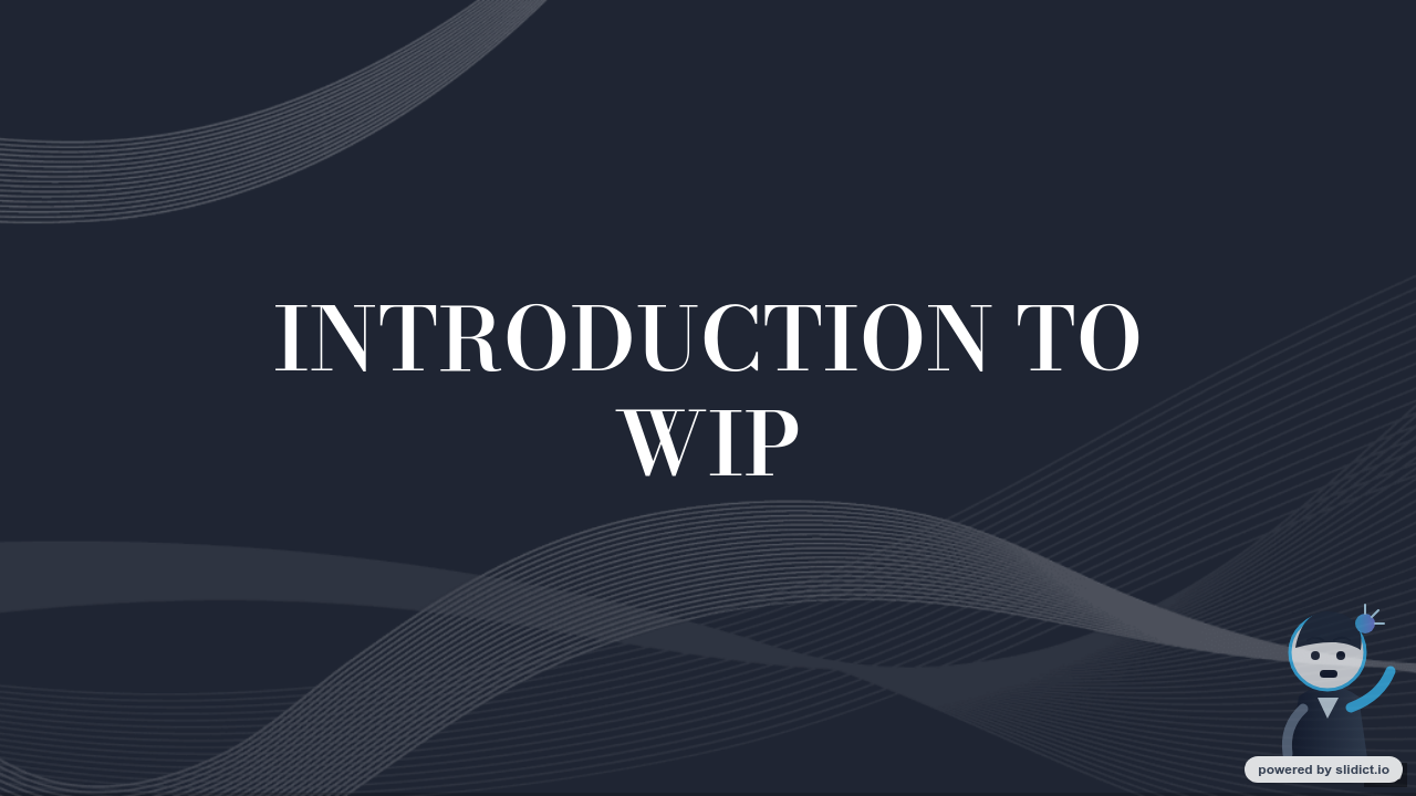 Introduction of wipのサムネイル（1ページ目）